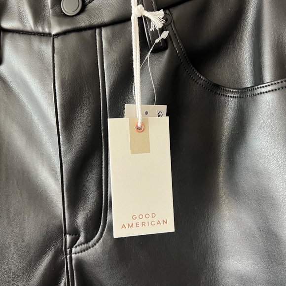 Good American Good Icon Faux Leather Pants - Picture 4 of 16